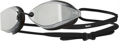 TYR Tracer X racing swimming goggles silver
