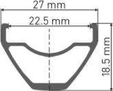 Ruota posteriore DT Swiss X1900 Spline 27,5 '' 22,5 mm | 12x142mm | Centerlock