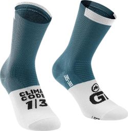Assos GT Socks C2 Blau/Weiß