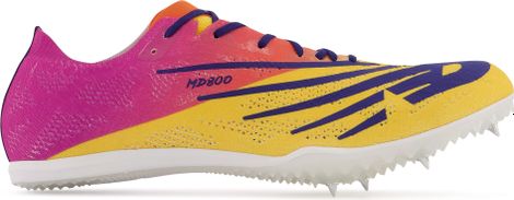 New Balance MD 800 v8 Orange Pink Track & Field Shoes