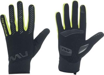 Northwave Active Gel Gloves Black Yellow Fluo