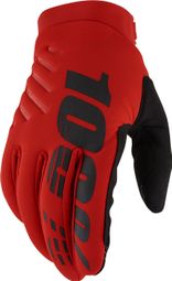 100% Brisker Red Long Gloves