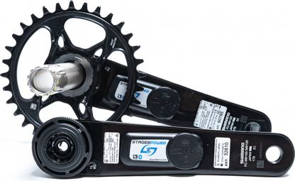 Pédalier Capteur de Puissance Stages Cycling Stages Power LR Shimano XTR R9120 Noir