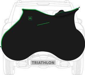 Velosock Black E Triathlon Bike Cover Durable + Water Repellent Black/Green