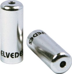 Elvedes Aluminum Brake Housing End Caps 4.2 mm 10 Pcs Silver