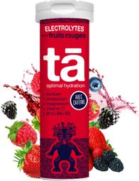 Tube de 12 Pastilles Effervescentes Tā Energy Electrolytes Fruits Rouges/Caféine