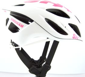Casque vélo Shirocco blanc/neon rose