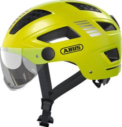 Abus Hyban 2.0 Ace Velvet Yellow Helmet with Transparent Visor