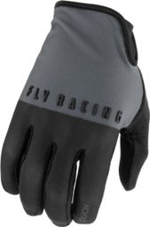 Fly Racing Media Grey/Black Long Gloves