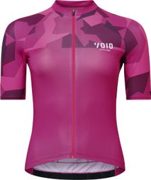 Jersey de manga corta para mujer Void Abstract Camouflage Pink