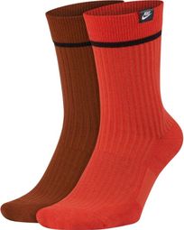 Paires de chaussettes (2x) Nike SNKR Essential Multi-color Rouge	