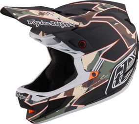 Troy Lee Designs D4 Composite Mips Matrix Camo Green Full Face Helmet