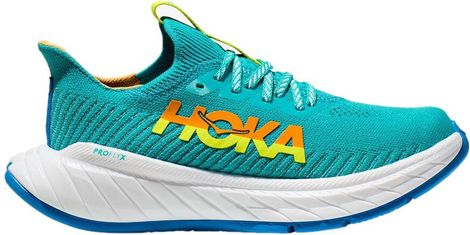 Zapatillas <strong>Hoka Carbon X 3 Azul Verde Amarillo Mujer</strong>