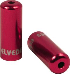 Puntas de funda de aluminio Elvedes 4,2 mm Rojo x10