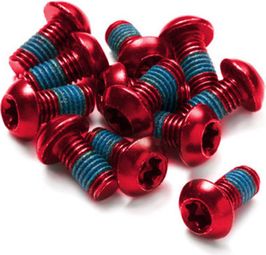 Reverse Disc Rotor Bolt Steel M5 x 10mm Red