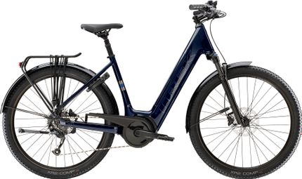 Vélo de Ville Électrique Trek Verve+ 4 Lowstep Shimano Altus 9V 725 Wh Bleu Foncé 2023