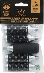 Peaty's Holeshot CO2 Cartridges Road/Gravel Refill 16g (x5 Units)