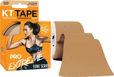 KT TAPE Pro Extreme Tape Pre-Cut (20 X 25Cm) Taupe