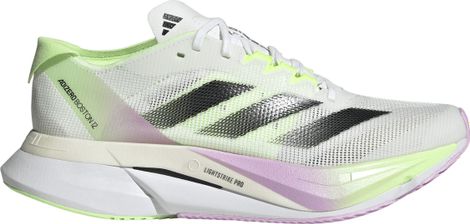 Chaussures de Running Femme adidas Performance adizero Boston 12 Blanc Vert Rose