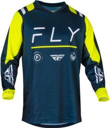 Fly F-16 Long Sleeve Jersey Navy/Fluorescent Yellow/White