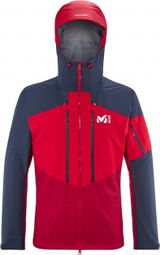 Millet White 3L Men's Red Waterproof Jacket