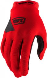 100% Ridecamp Red Long Gloves