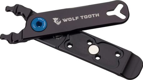 Alicates Wolf Tooth Pack - Master Link Combo Alicates Multiherramienta (4 funciones) Negro Azul