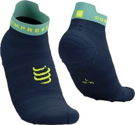 Compressport Pro Racing v4.0 Ultralight Run Low Socks Blue/Green