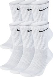 Nike Everyday Cushioned Socks (x6) White Unisex
