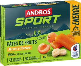 Pâte de Fruit Andros Sport Energie Abricot/Banane 6x30g