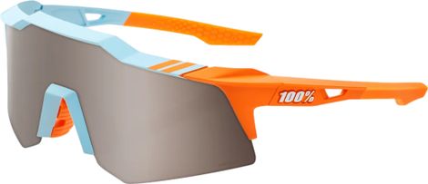 100% Speedcraft XS Soft Tact Two Tone Brille - HiPER Linse Verspiegeltes Silber