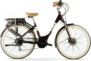 Bicicleta eléctrica urbana Granville E-Premium Shimano Acera 8V 300 Wh 700 mm Burdeos 2022