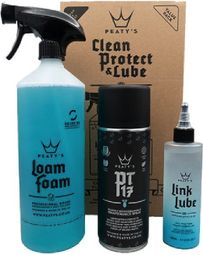  Kit Nettoyage Peaty's : Link/ Loam Foam /1L Spray PT17/ Link Lube