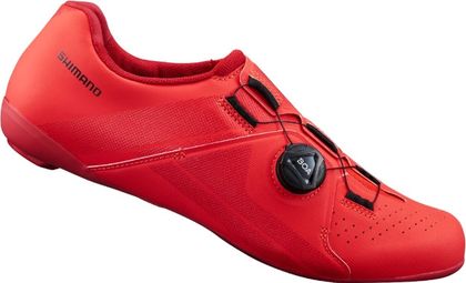 Producto Reacondicionado - Par de Zapatillas de Carretera Shimano RC300 Rojo 43