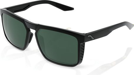 Gafas 100% Renshaw Gloss Negro Gris Verde Lente / Negro / Verde