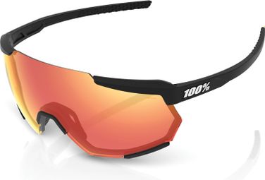 100% Racetrap Soft Tact Black HiPER Glasses Red Multilayer Mirror Lens / Black / Red