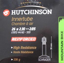 Hutchinson Versterkte butyl buis 26 * 2.30 tot 2.85 Schrader Big Valve (per stuk)