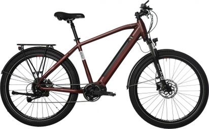 Bicyklet Raymond Elektro-Stadtfahrrad Shimano Acera 9S 504 Wh 27.5'' Bordeaux Rot