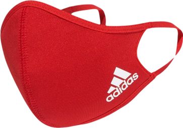 Adidas Face Covers Pack of 3 Masks Red M / L