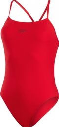 Women's Speedo Eco+ Thinstrap 1 Piece Swimsuit Red