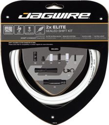Kit Câbles et Gaine Jagwire 2x Elite Sealed Shift Kit Blanc