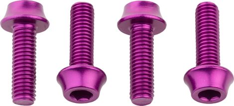 Wolf Tooth Water Bottle Cage Bolts (x4) M5x15 mm Purple