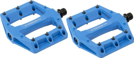 Pair of Insight Thermoplastic DU Flat Pedals Blue
