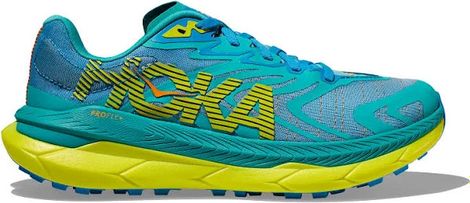 Hoka Tecton X 2 Blue Green Yellow Women's Trail Running Shoes