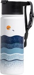 Gourde Isotherme United by Blue 532 ml - Vagues/Blanc