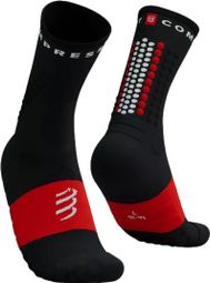 Chaussettes Compressport Ultra Trail Socks V2.0 Hight Noir/Rouge