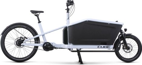 Vélo Cargo Électrique Cube Cargo Dual Hybrid 1000 Enviolo Cargo 1000 Wh 20/27.5'' Blanc Flash 2023