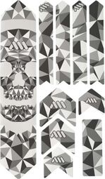 All Mountain Style Honeycomb XL 10 pcs Frame Guard Kit - Skull / Clear