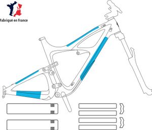 Kit de protección del cuadro Ytwo CoatUp VBR300 E-Bike 8 piezas - Transparente / Mate