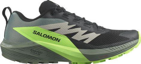 Salomon Sense Ride 5 Trail Shoes Black/Green
